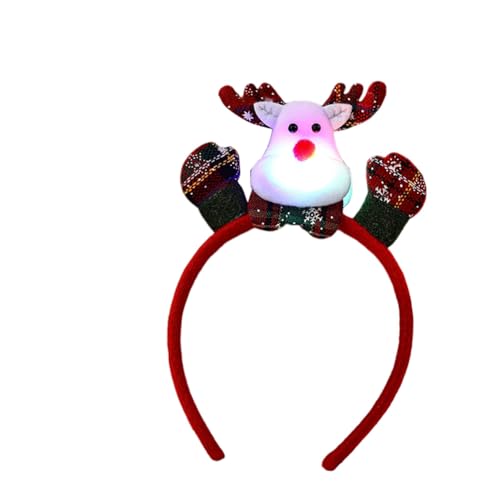 Uposao Weihnachten Stirnband LED Erwachsene Kinder Headbands Santa Schneemann Rentier Tragen Weihnachten Kopfschmuck für Weihnachtsfeier Kostüm Party von Uposao