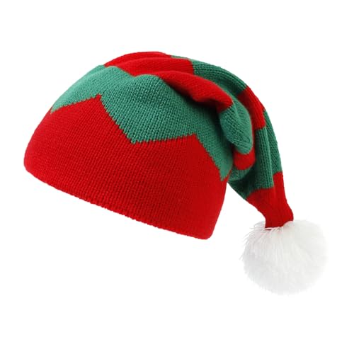 Uposao Weihnachtsmütze Nikolausmütze Weihnachtsmannmütze Nikolaus Mütze Beanie Weihnachten Strickmütze Xmas Christmas Warme Neuheit Mütze Für Erwachsene Kinder Weihnachtsfeier von Uposao