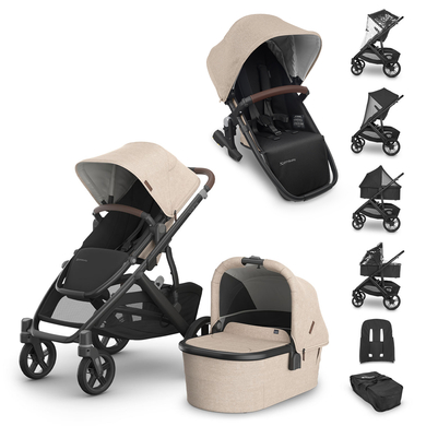 UPPAbaby Geschwisterset Vista V3 Liam Oat Mélange inkl. Zweitsitz RumbleSeat Liam Oat Melange von Uppababy