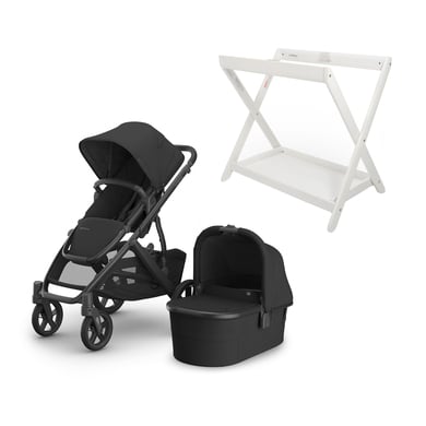 UPPAbaby Kinderwagen Vista V3 Jake Charcoal inklusive Babywannen Ständer Weiß von Uppababy