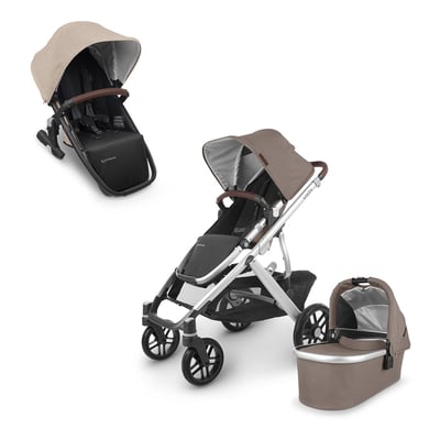 UPPAbaby Kombikinderwagen Vista V2 Theo Dark Taupe inkl. Zweitsitz RumbleSeat Liam Oat Melange von Uppababy