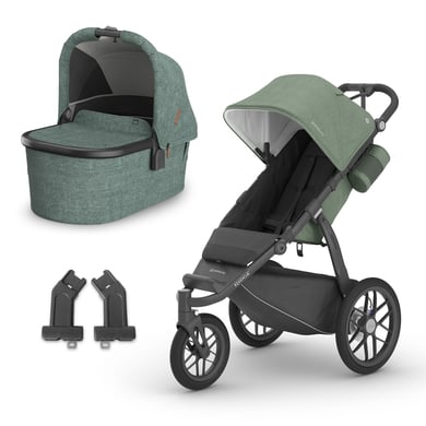 UPPAbaby Sportwagen Ridge inklusive Babywanne Gwen Green Mélange und Adapter von Uppababy