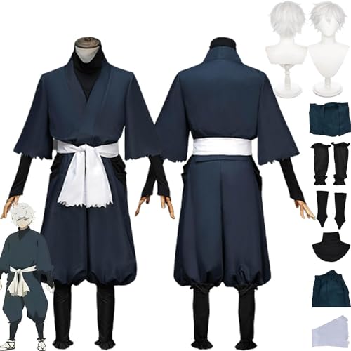 UqaBs Anime Jigoku Raku Gabimaru Cosplay Kostüm Outfit Yamada Asaemon Sagiri Uniform Perücke Komplettset Halloween Karneval Dress Up Anzug von UqaBs