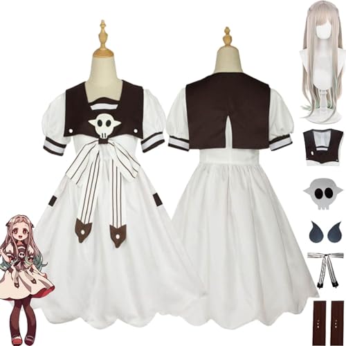 UqaBs Anime Yashiro Nene Cosplay Kostüm Outfit Toilettengebundene Hanako Kun Uniform Komplettes Set Halloween Karneval Party Dress Up Anzug mit Kopfschmuck Perücke von UqaBs