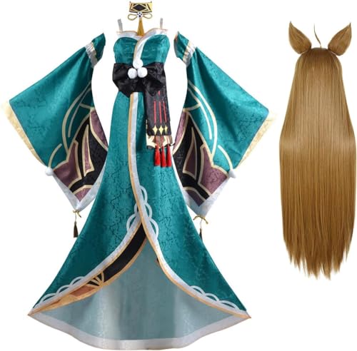 UqaBs Genshin Impact Cosplay Kostüm Venti/Xingqiu/Yun Jin Cosplay Outfits Spielzeugfiguren Uniform Halloween Party Anzug Komplettset von UqaBs