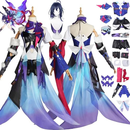 UqaBs Honkai Star Rail Soul Cosplay Kostüm Outfit Spielcharakter Uniform Komplettset Halloween Karneval Party Dress Up Anzug mit Perücke von UqaBs