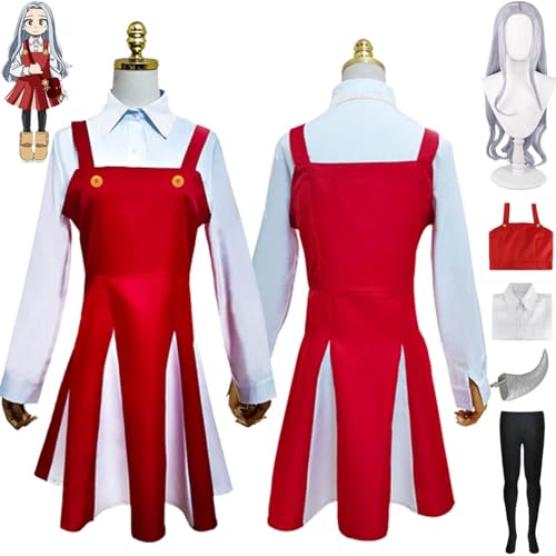 UqaBs My Hero Academia Eri Cosplay Kostüm Rotes Kleid JK Schuluniform Outfits mit weißem Hemd Halloween Partykleid für Frauen Mädchen Erwachsene Set von UqaBs