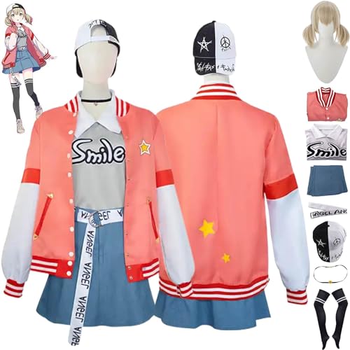 UqaBs Projekt Sekai Bunte Bühne Azusawa Kohane Cosplay Kostüm Outfit Spielfigur Ootori Emu Uniform Komplettset Halloween Dress Up Anzug mit Hut Perücke von UqaBs