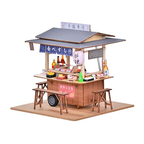 Mehrzweck-Miniatur-Sushi-Shop-Szenenmodell mit detaillierten Designs, tragbar für Haushalt oder Büro, Dekoration, Holzladen-Set Mehrzweck-Miniatur-Sushi-Shop-Szenenmodell mit detaillierten Designs, tragbar für Haushalt oder Büro, Dekoration, Holzladen-Set von Uqezagpa