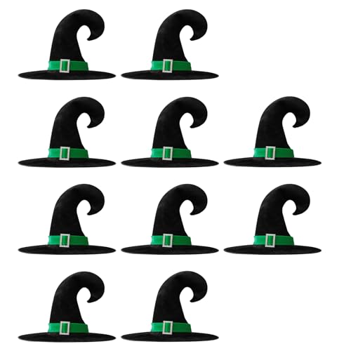 Uqezagpa 10 Stück Halloween Hexenhut Bequeme Maskeraden Party Kopfbedeckungen Weicher Stoff Zauberer Kostüm Zubehör Hexenkostüm für Frauen Uqezagpa 10 Stück Halloween Hexenhut Bequeme Maskeraden Party Kopfbedeckungen Weicher Stoff Zauberer Kostüm Zubehör Hexenkostüm für Frauen von Uqezagpa