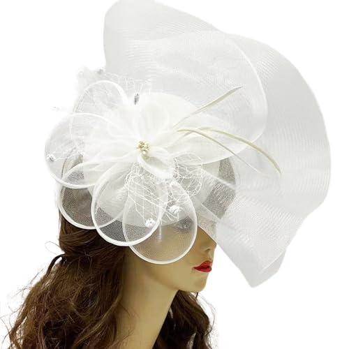 Uqezagpa 1920er Jahre Blumen-Haarspangen für Damen, Flapper-Kopfschmuck, Zubehör für Cosplay, Party, elegant, gefiedert, Perlen, Blumenmuster Uqezagpa 1920er Jahre Blumen-Haarspangen für Damen, Flapper-Kopfschmuck, Zubehör für Cosplay, Party, elegant, gefiedert, Perlen, Blumenmuster von Uqezagpa