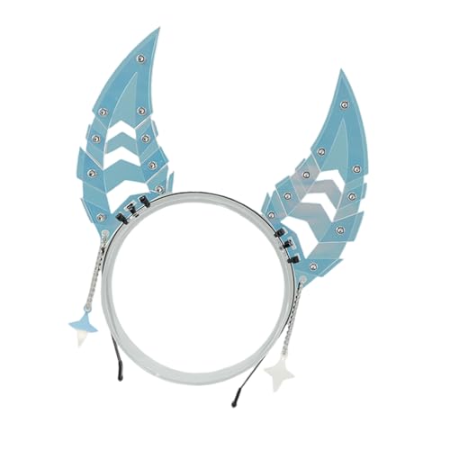 Uqezagpa Anime Teufelsohren Stirnband für Cosplay Party Beliebter Motorradfahrer Hairhoop Rollenspiel Requisiten Haarband Kostüm von Uqezagpa