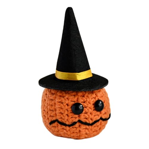 Uqezagpa Cartoon gestrickter Kürbiskopf Spielzeug mit Motivationskarten Halloween kleiner Kürbis mit Hut Häkelpuppen zum Verschenken Miniaturfigur Uqezagpa Cartoon gestrickter Kürbiskopf Spielzeug mit Motivationskarten Halloween kleiner Kürbis mit Hut Häkelpuppen zum Verschenken Miniaturfigur von Uqezagpa