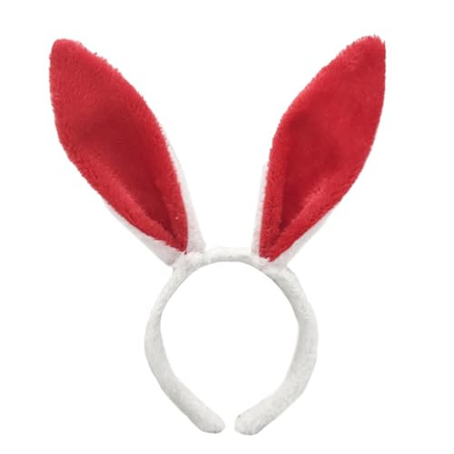 Uqezagpa Cosplay Hasen Hairhoop Tier Ohr Haarband Pelz Plüsch Stirnband Kostüm Zubehör Weiblich Mädchen Mottoparty von Uqezagpa