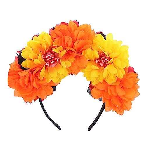 Uqezagpa Feen-Blumen-Haarreif, Kostüm, Cosplay, Zubehör, Totenkopf, Kopfschmuck mit schwarzer Rose, Partykleidung, für Jungen und Mädchen Uqezagpa Feen-Blumen-Haarreif, Kostüm, Cosplay, Zubehör, Totenkopf, Kopfschmuck mit schwarzer Rose, Partykleidung, für Jungen und Mädchen von Uqezagpa