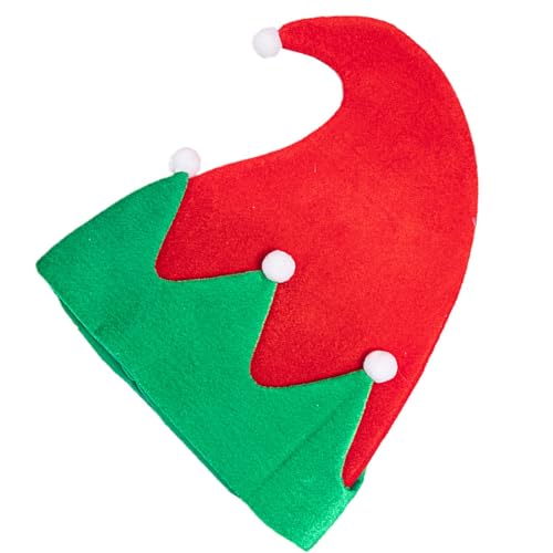 Uqezagpa Fröhliche Elfen Mit Glocken Unisex Mützen Slouch Weihnachten Kopfbedeckung Baggy Slouch Caps Schelmende Elfen von Uqezagpa