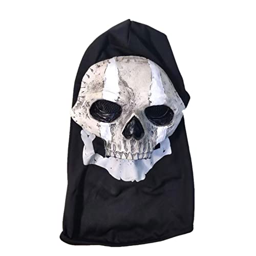 Uqezagpa Halloween-Totenkopf-Maske, Horror-Kopfbedeckung, dekoratives Ornament, Basteln für Make-up, Bühnenauftritte, Party-Requisiten, Trick-Maske von Uqezagpa