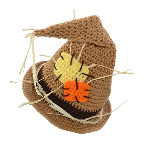 Uqezagpa Handgefertigter Häkel-Hexenhut für Kinder, für Festival, Halloween, Erntedankfest, Party, Fotoshootings, Requisiten, Kinder, spitz, Hexe Uqezagpa Handgefertigter Häkel-Hexenhut für Kinder, für Festival, Halloween, Erntedankfest, Party, Fotoshootings, Requisiten, Kinder, spitz, Hexe von Uqezagpa