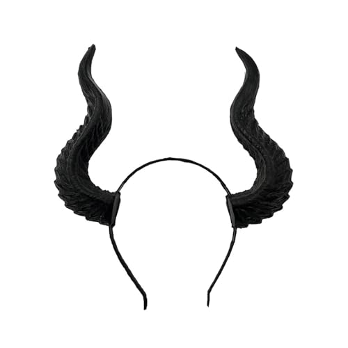 Uqezagpa Langes böses Horn Stirnband für Erwachsene Cosplay Kostüm Teufelshorn Rentier Hairhoop Halloween Party Cosplay von Uqezagpa