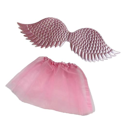 Uqezagpa Metallisches Cosplay-Flügel-Kostüm mit Rock, Halloween-Kostüm, Zubehör für Kinder, Weihnachten, Geburtstag, Halloween, Cosplay, Flügelkleid Uqezagpa Metallisches Cosplay-Flügel-Kostüm mit Rock, Halloween-Kostüm, Zubehör für Kinder, Weihnachten, Geburtstag, Halloween, Cosplay, Flügelkleid von Uqezagpa