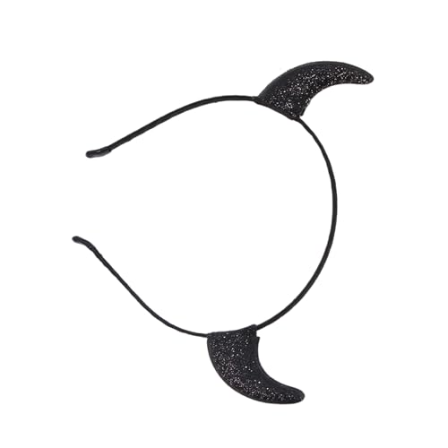 Uqezagpa Teufelshorn Stirnband für Erwachsene mit Glitzer-Puder Cosplay Kostüm Hairhoop Halloween Party Haarband Festival von Uqezagpa