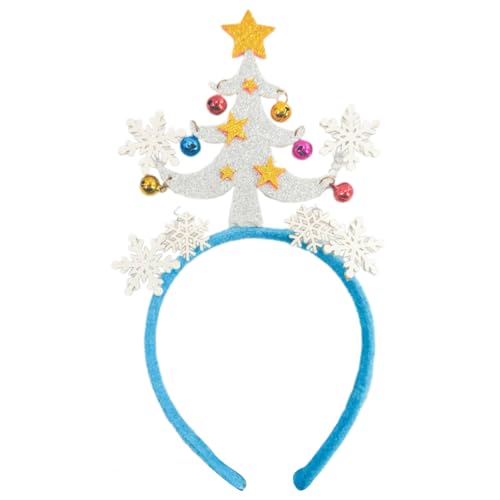 Uqezagpa Weihnachtsbaum-Schneeflocken-Stirnband, Haar-Accessoire, einzigartige Kopfschmuck für festliche Party und Urlaub von Uqezagpa