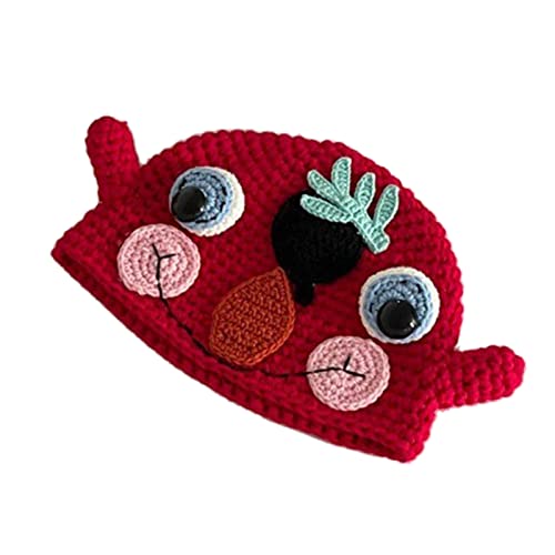 Uqezagpa Wintermützen mit Ohren, Hörnern, niedliche Monster-Teufel-Strickmütze für Mädchen, Halloween, warme Strickmütze für Kinder und Erwachsene, Strickmützen, Ohrenklappe, Wintermützen mit Ohren von Uqezagpa