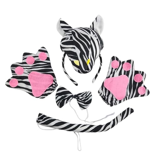 Zebras Kostüm Stirnbänder Set Halloween Party Kopfbedeckung Kinder Dress Up Gear für Tiermottopartys Make-up Waschen Gesicht Neuheit Kopfbedeckung Zebras Kostüm Stirnbänder Set Halloween Party Kopfbedeckung Kinder Dress Up Gear für Tiermottopartys Make-up Waschen Gesicht Neuheit Kopfbedeckung von Uqezagpa