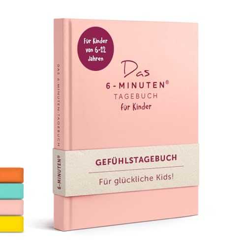 6-Minuten Gefühlstagebuch Kinder 6-13 Jahre - Tagebuch Mädchen - Tagebuch Kinder zum Gefühle verstehen, Selbstbewusstsein & Achtsamkeit aufbauen von UrBestSelf