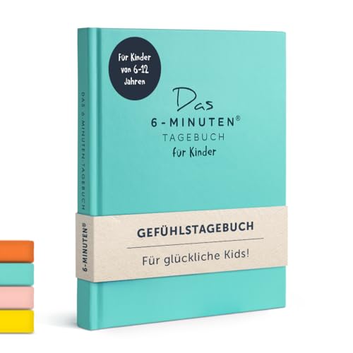 6-Minuten Gefühlstagebuch Kinder 6-13 Jahre - Tagebuch Mädchen & Jungs - Tagebuch Kinder zum Gefühle verstehen, Selbstbewusstsein & Achtsamkeit aufbauen von UrBestSelf