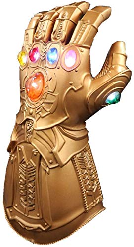 UrMsun Guante de los Vengadores con Luces led, Guantele Thanos Vengadores 4 Final del Juego Iron Man Infinity Gauntlet Hulk Thanos Capitán América Thor Cosplay con 2 Pilas Recambio (Gold) von UrMsun