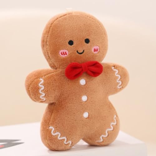 Urijk Lebkuchenmann Plüsch Weihnachtspuppe Weihnachtsbär Weicher Plüsch Weihnachten Weihnachtsbaum Lebkuchenhaus Puppe Kinder Ragdoll Dekoration Geschenk Für Kinder von Urijk