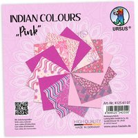 15 Blatt Bastelpapier, Indian Colors in Pinktönen, 13,7cm x 13,7cm von Ursus