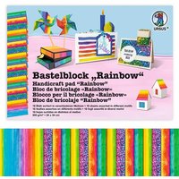 Bastelblock Regenbogen, 16 Blatt, 24cm x 34cm, 300g/m² von Ursus