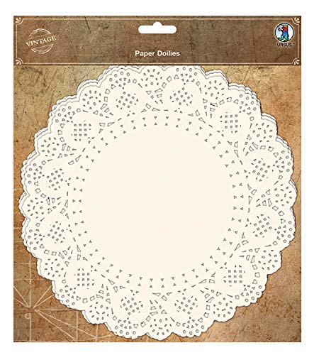 Paper Doilies, 30 Deckchen aus Papier, mit Spitzenrand, zum Gestalten von Karten und Verzieren von Geschenken und Dekogegenständen, Durchmesser ca. 22 cm von Ursus