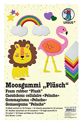 URSUS Moosgummi "Plüsch", 20 x 30 cm, sortiert von Ursus