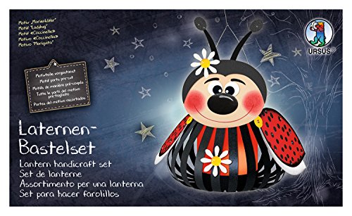 Ursus 18720006 - Laternen Bastelset, Marienkäfer, Set zum Basteln einer Laterne, für Kinder, inklusive Bastelanleitung, ideal für den nächsten Laternenlauf von Ursus