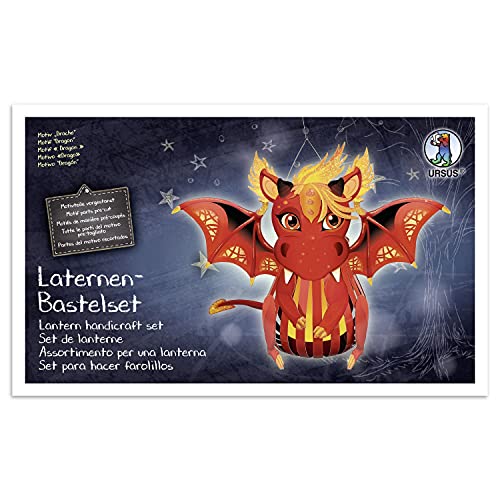 Ursus 18720015F - Bastelset Drache, Komplett-Set mit Allen Materialien zum Selber-Basteln Einer 3D Laterne, inkl. Anleitung, ideal für Sankt Martin, Lampion-Umzug oder als herbstliche Dekoration, bunt Ursus 18720015F - Bastelset Drache, Komplett-Set mit Allen Materialien zum Selber-Basteln Einer 3D Laterne, inkl. Anleitung, ideal für Sankt Martin, Lampion-Umzug oder als herbstliche Dekoration, bunt von Ursus