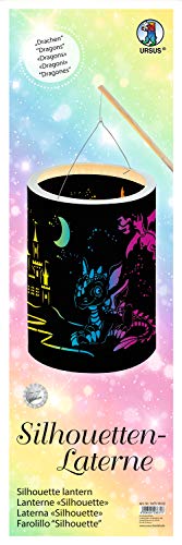 Ursus 18750002 - Silhouetten Laterne Drache, Höhe ca. 20 cm, Durchmesser ca. 15,3 cm, inklusive LED Licht, ideales Bastelst für den nächsten Laternenlauf Ursus 18750002 - Silhouetten Laterne Drache, Höhe ca. 20 cm, Durchmesser ca. 15,3 cm, inklusive LED Licht, ideales Bastelst für den nächsten Laternenlauf von Ursus