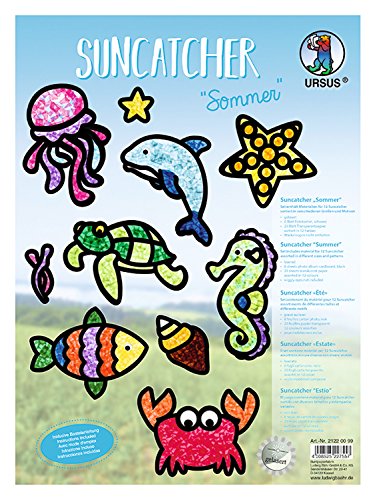 Ursus 21220099 - Suncatcher, Sommer, 300 g/qm, 12 Suncatcher, in verschiedenen Größen und Motiven, inklusive Bastelanleitung, ideal als farbenfrohe Fensterdekoration Ursus 21220099 - Suncatcher, Sommer, 300 g/qm, 12 Suncatcher, in verschiedenen Größen und Motiven, inklusive Bastelanleitung, ideal als farbenfrohe Fensterdekoration von Ursus