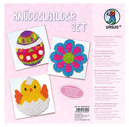 Ursus 21290001 - Knüddelbilder Set, Frühling, ca. 22,5 x 22,5 cm, 300 g/qm, 6 Bilder in verschiedene Motive, einseitig bedruckt, inklusive Bastelanleitung, für Jungen und Mädchen Ursus 21290001 - Knüddelbilder Set, Frühling, ca. 22,5 x 22,5 cm, 300 g/qm, 6 Bilder in verschiedene Motive, einseitig bedruckt, inklusive Bastelanleitung, für Jungen und Mädchen von Ursus