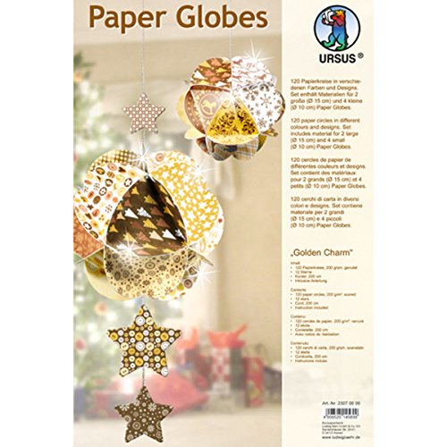 Ursus 23070099 - Designkreise Paper Globes Golden Charm von Ursus