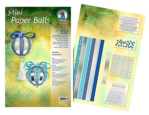 Ursus 24150099 - Designstreifen Mini Paper Balls Festive Ornaments von Ursus