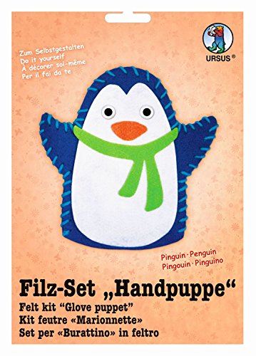 Ursus 39560006 - Filzset Handpuppe Pinguin, ca. 20 cm von Ursus