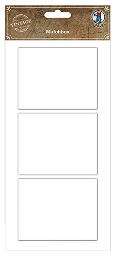 Ursus 40800000 - Blanco Streichholzschachteln, weiß, 3 Stück, ca. 9,2 x 7,1 x 2,6 cm, zum Selbstgestalten, ideal als Bastelmaterial von Ursus