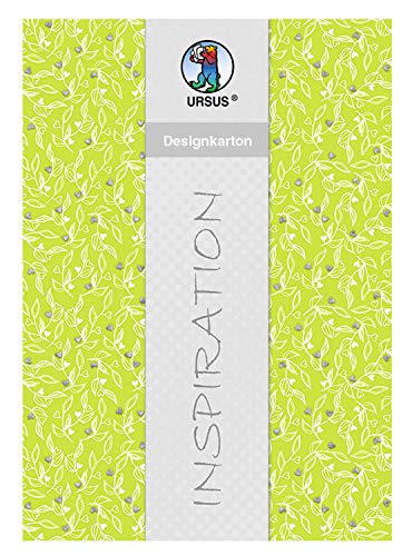Ursus 62444602F - Designkarton Hochzeit, grün, DIN A4, 200 g/qm, 25 Blatt, einseitig bedruckt, folienveredelt in silber, Blätter Motiv, ideal für vielerlei Bastelarbeiten Ursus 62444602F - Designkarton Hochzeit, grün, DIN A4, 200 g/qm, 25 Blatt, einseitig bedruckt, folienveredelt in silber, Blätter Motiv, ideal für vielerlei Bastelarbeiten von Ursus