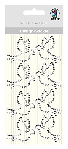 Ursus 75070032 - Design Sticker, Taube, silber, 8 Stück, selbstklebend, einfach von der Folie abzuziehen, ideal geeignet für Scrapbooking, Kartengestaltung und zur Dekoration von Ursus