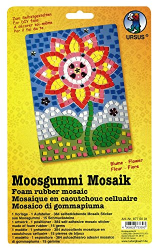 Ursus 8770001 - Moosgummi Mosaik, Blume, ca. 23 x 16 cm von Ursus