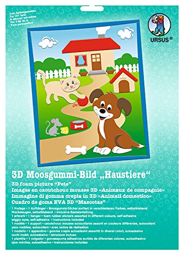 Ursus 8780001 - Moosgummi Bild 3D Haustiere von Ursus