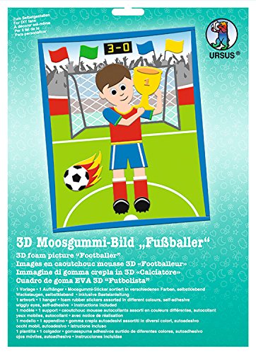 Ursus 8780009 - Moosgummi Bild 3D Fußballer von Ursus